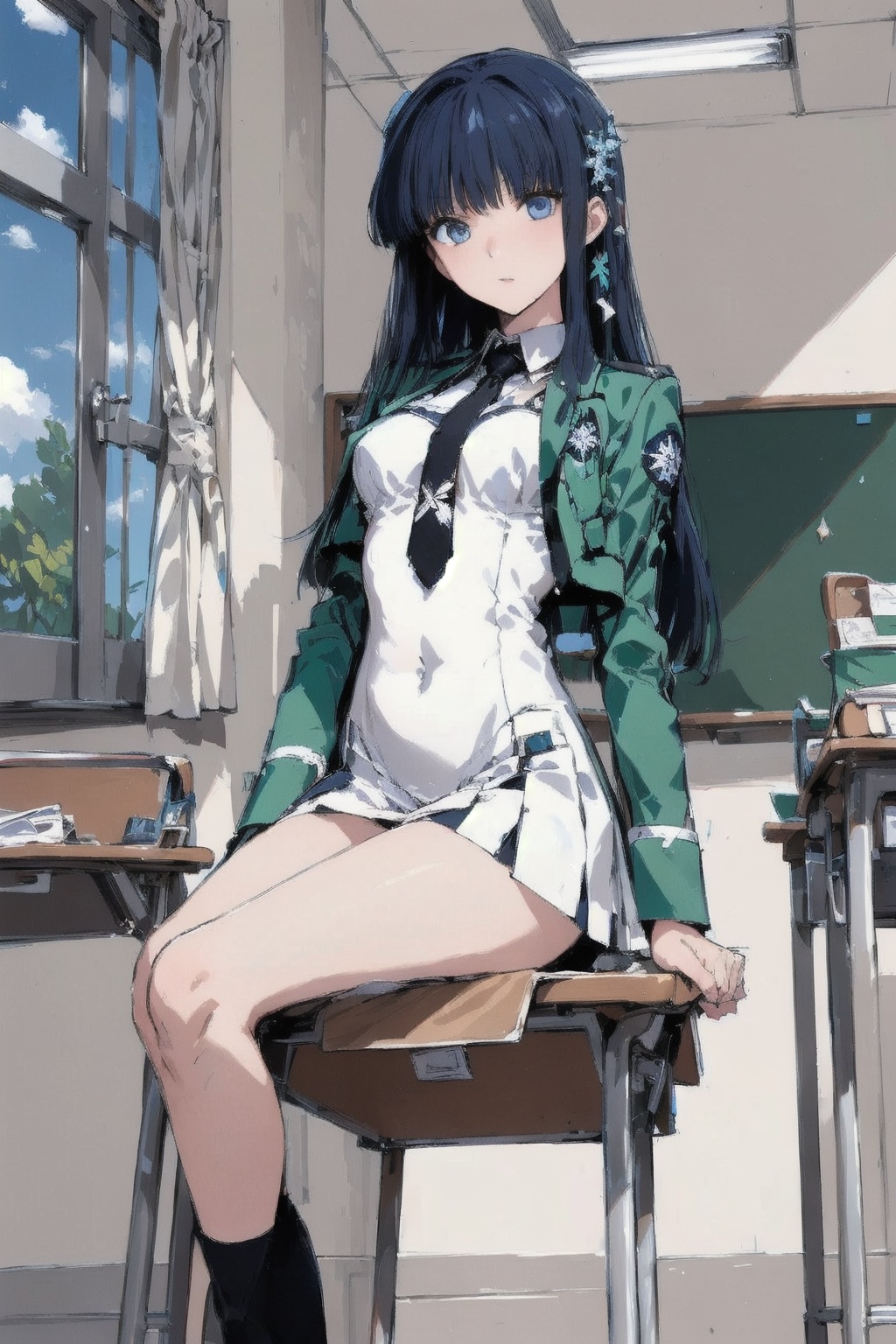 Shibya Miyuki,  One girl in the picture,  full view of body and her leg on Tensor.Art