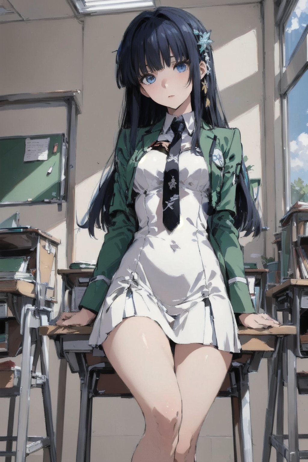 Shibya Miyuki,  One girl in the picture,  full view of body and her leg on Tensor.Art