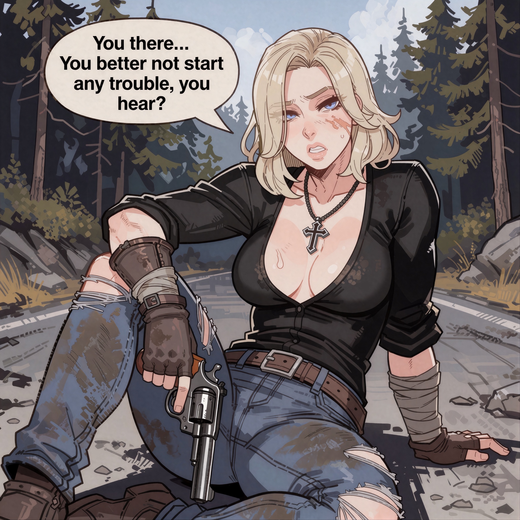 Vv.LXVIII - Requiem,  apocalypse themed,  she is not wearing gloves on Tensor.Art