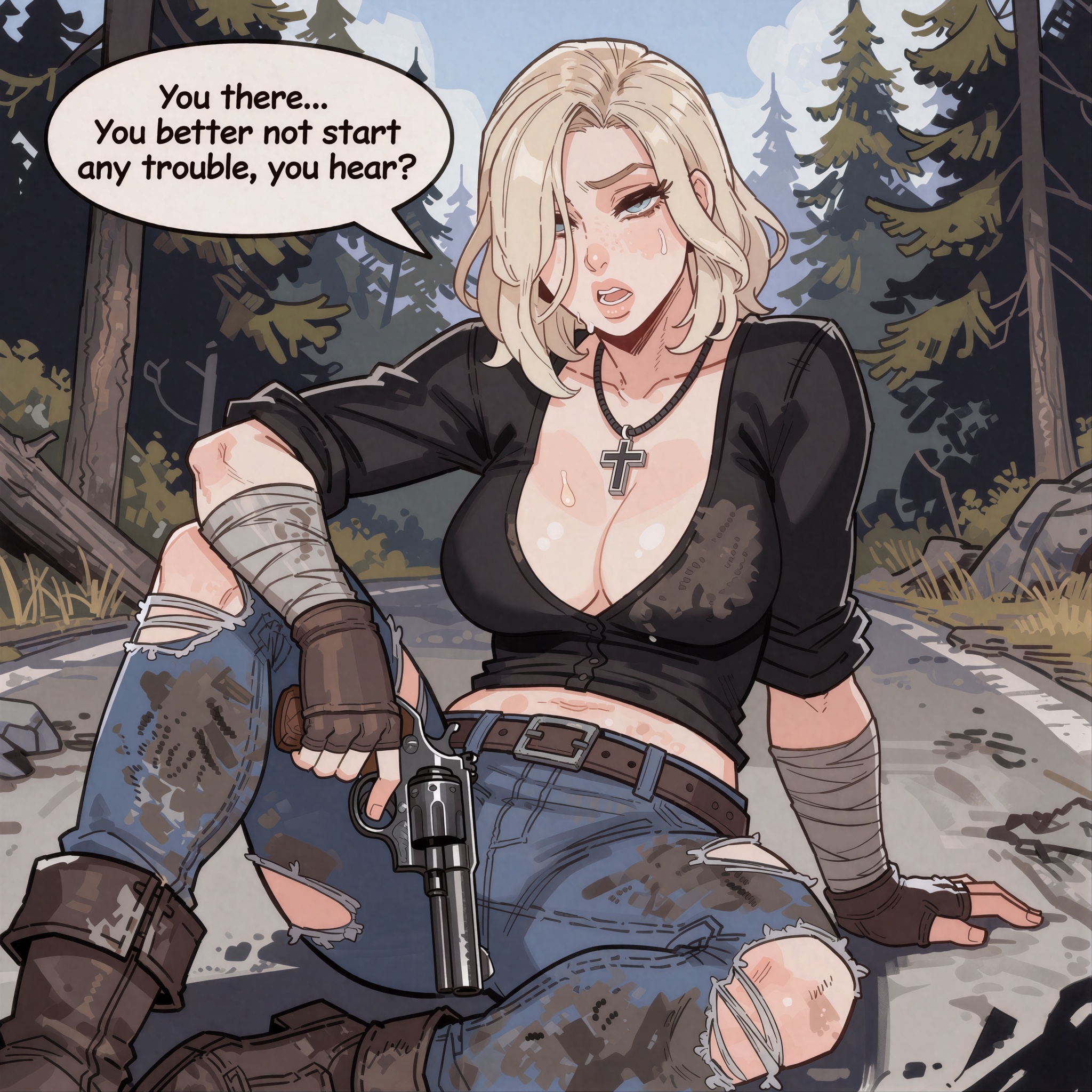 Vv.LXVIII - Requiem,  apocalypse themed,  she is not wearing gloves on Tensor.Art