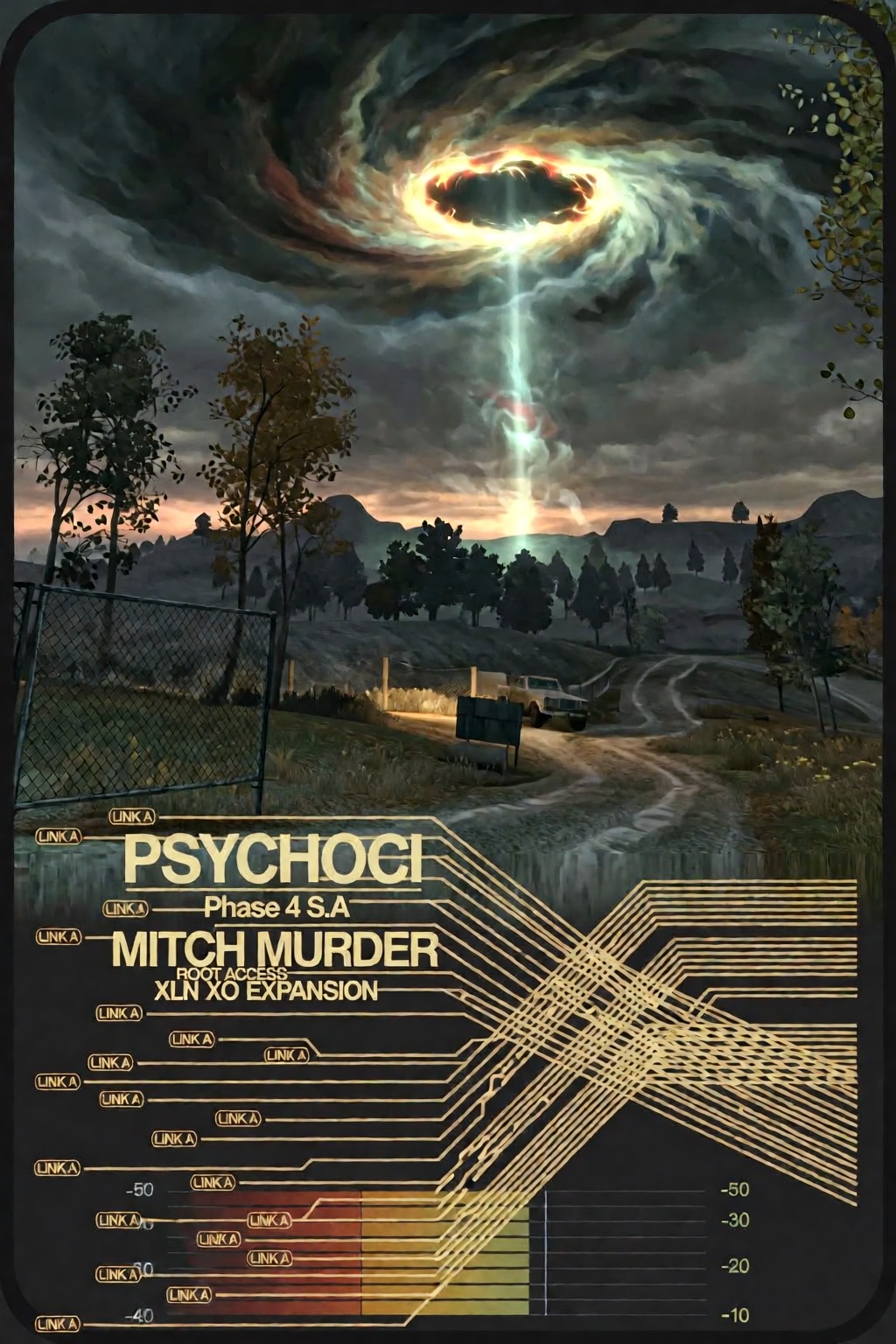 This image appears to be a digital manipulation,  likely an overlay or collage incorporating a screenshot from a video gam...