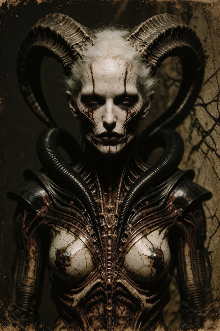 biomechanical horror,  parasite symbiosis,  organic cables on Tensor.Art