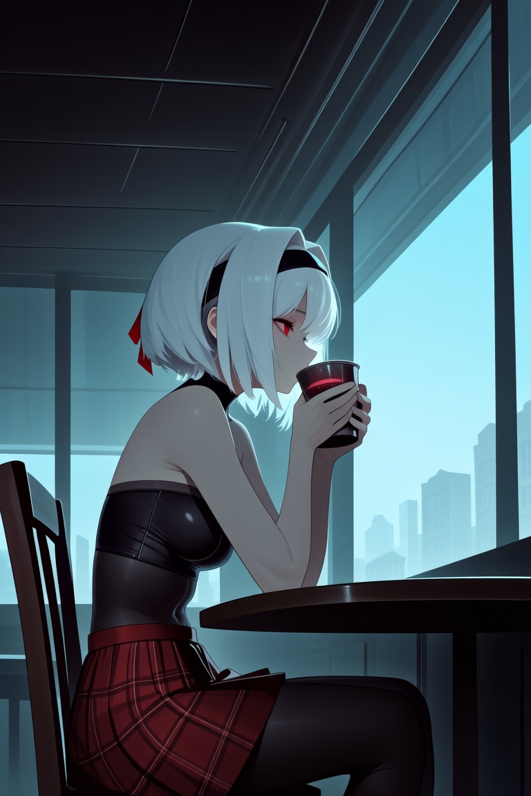 1girl,  white hair,  hair intakes on Tensor.Art