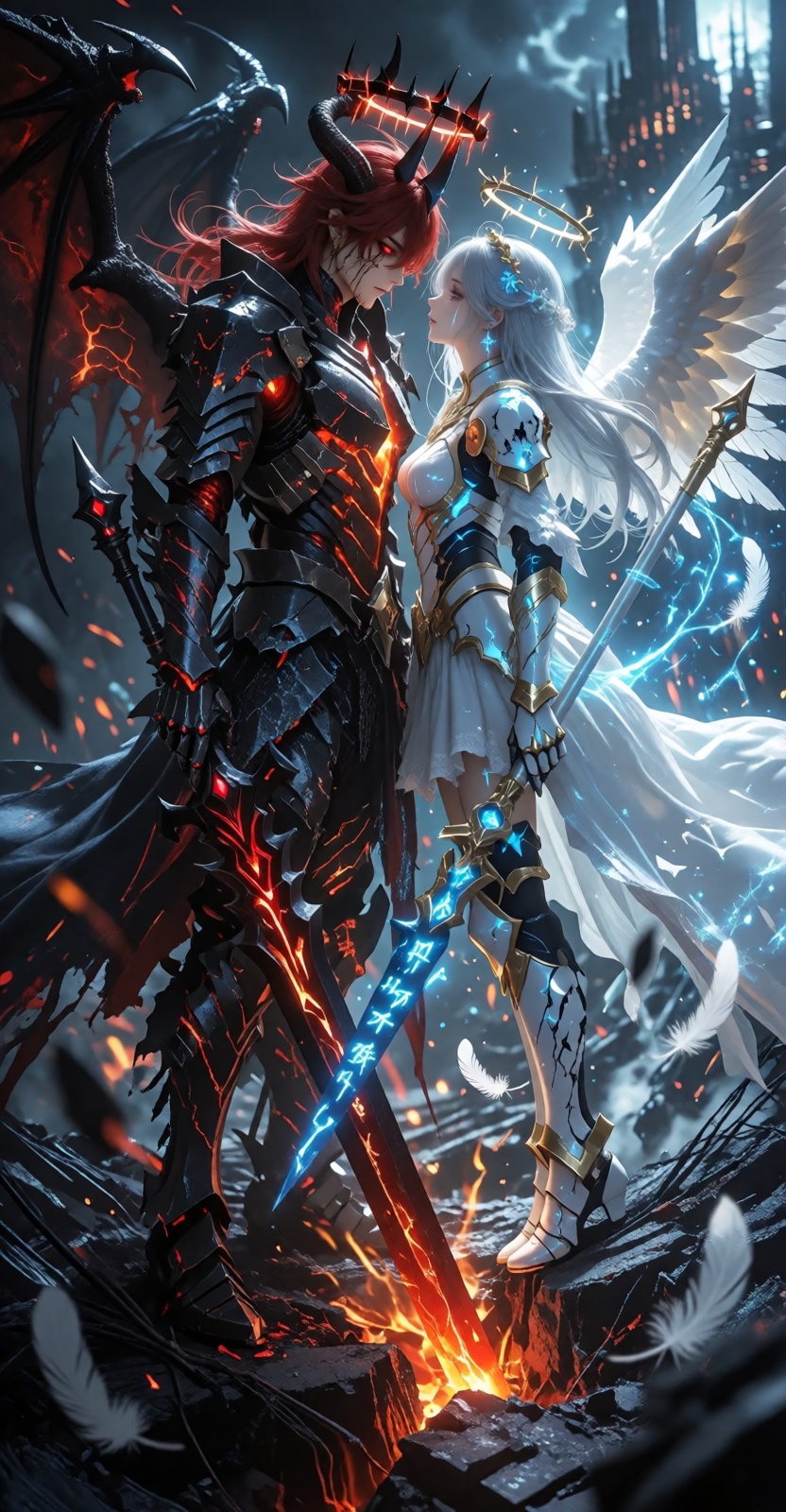 1boy,  1girl,  demon king on Tensor.Art