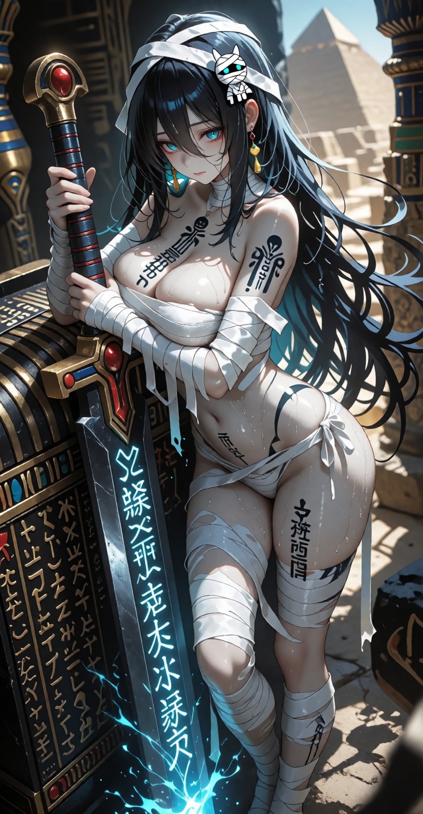 1girl,  mummy Queen,  (elegant style) on Tensor.Art