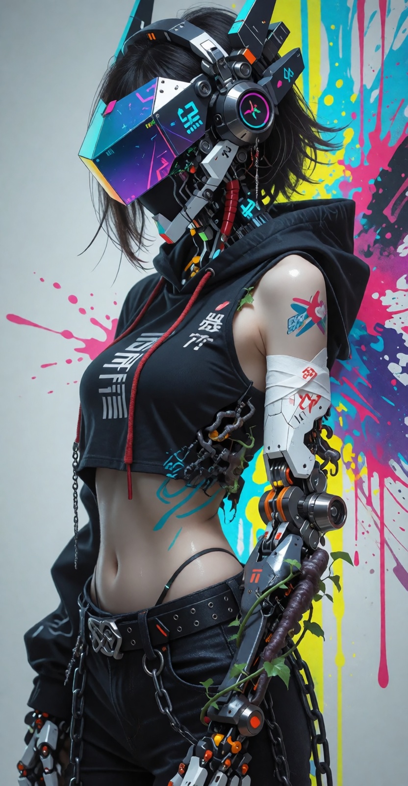 1girl,  mecha,  face covered on Tensor.Art