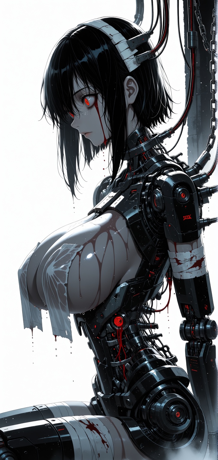 huge boobs,  wet,  metal chain on Tensor.Art