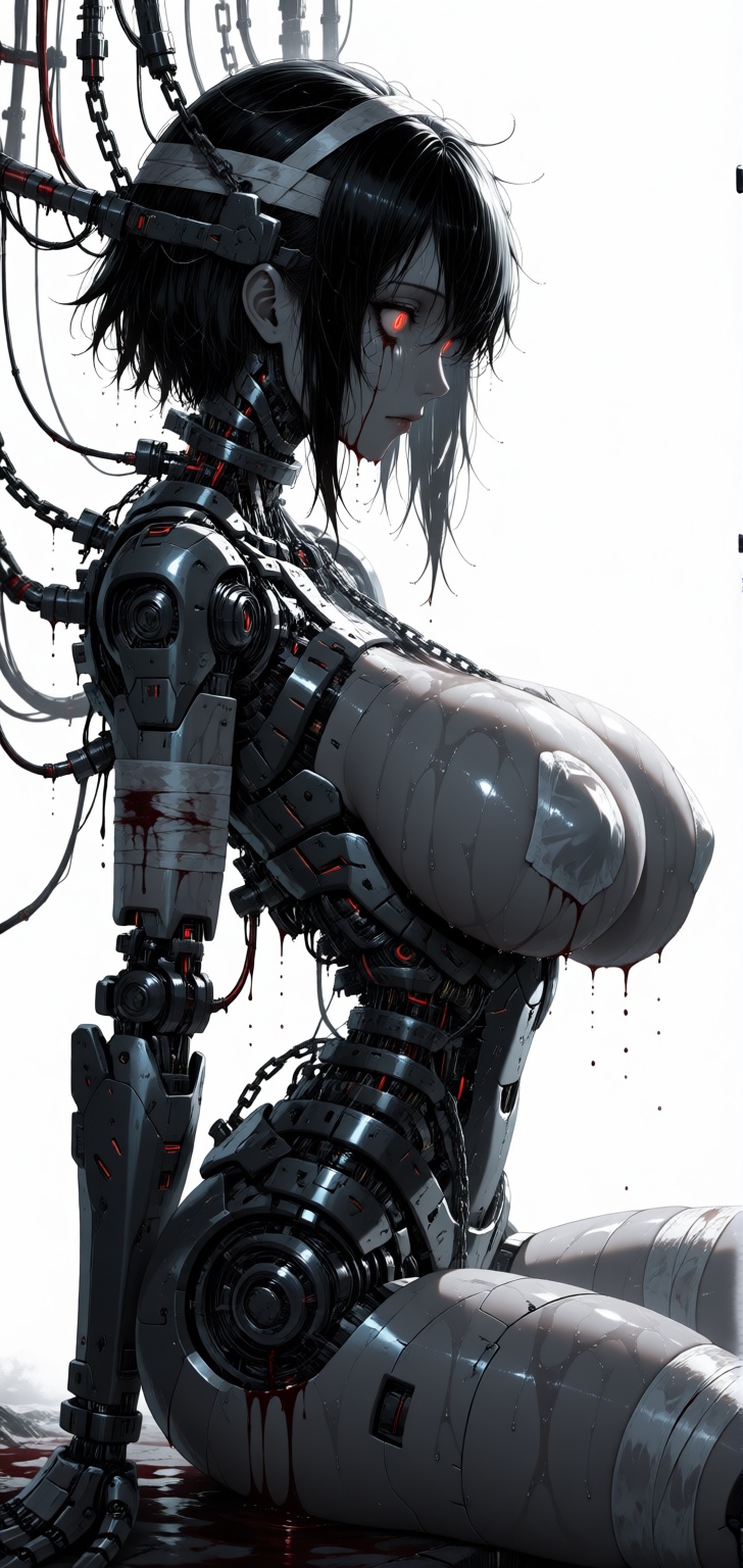 huge boobs,  wet,  metal chain on Tensor.Art