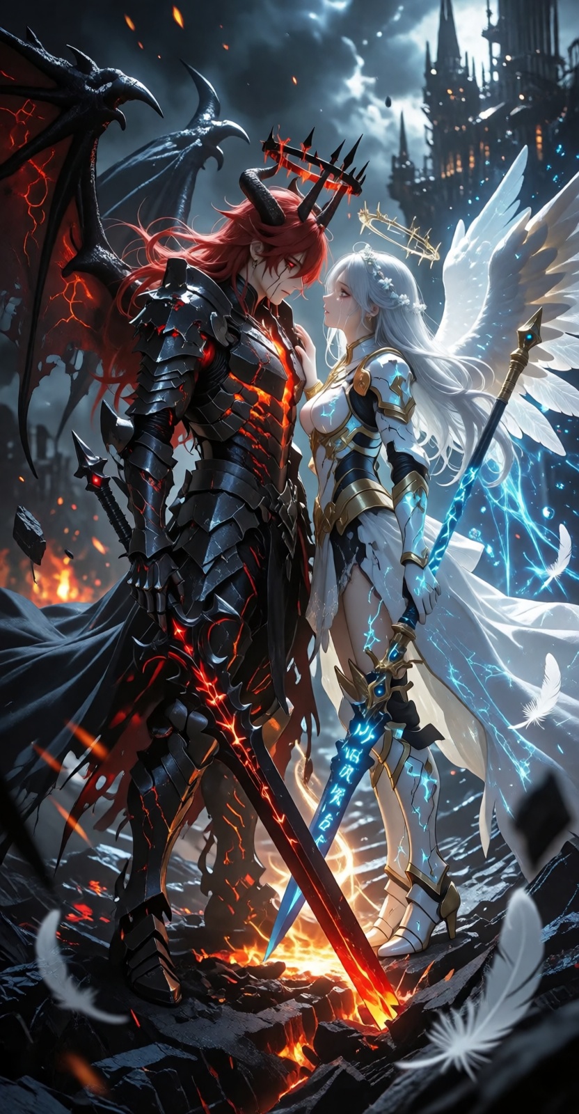 1boy,  1girl,  demon king on Tensor.Art