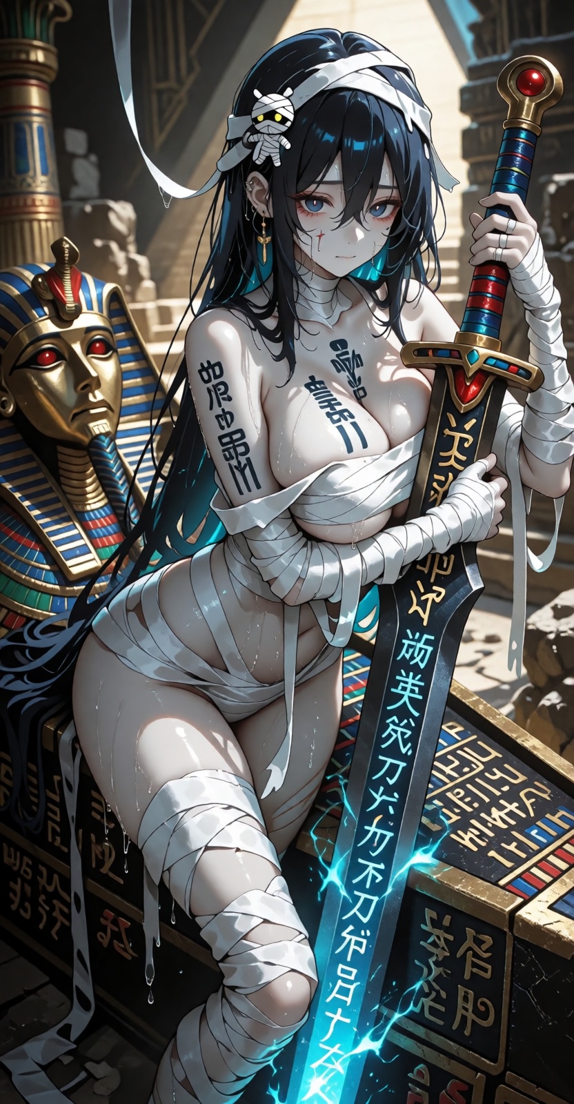 1girl,  mummy Queen,  (elegant style) on Tensor.Art