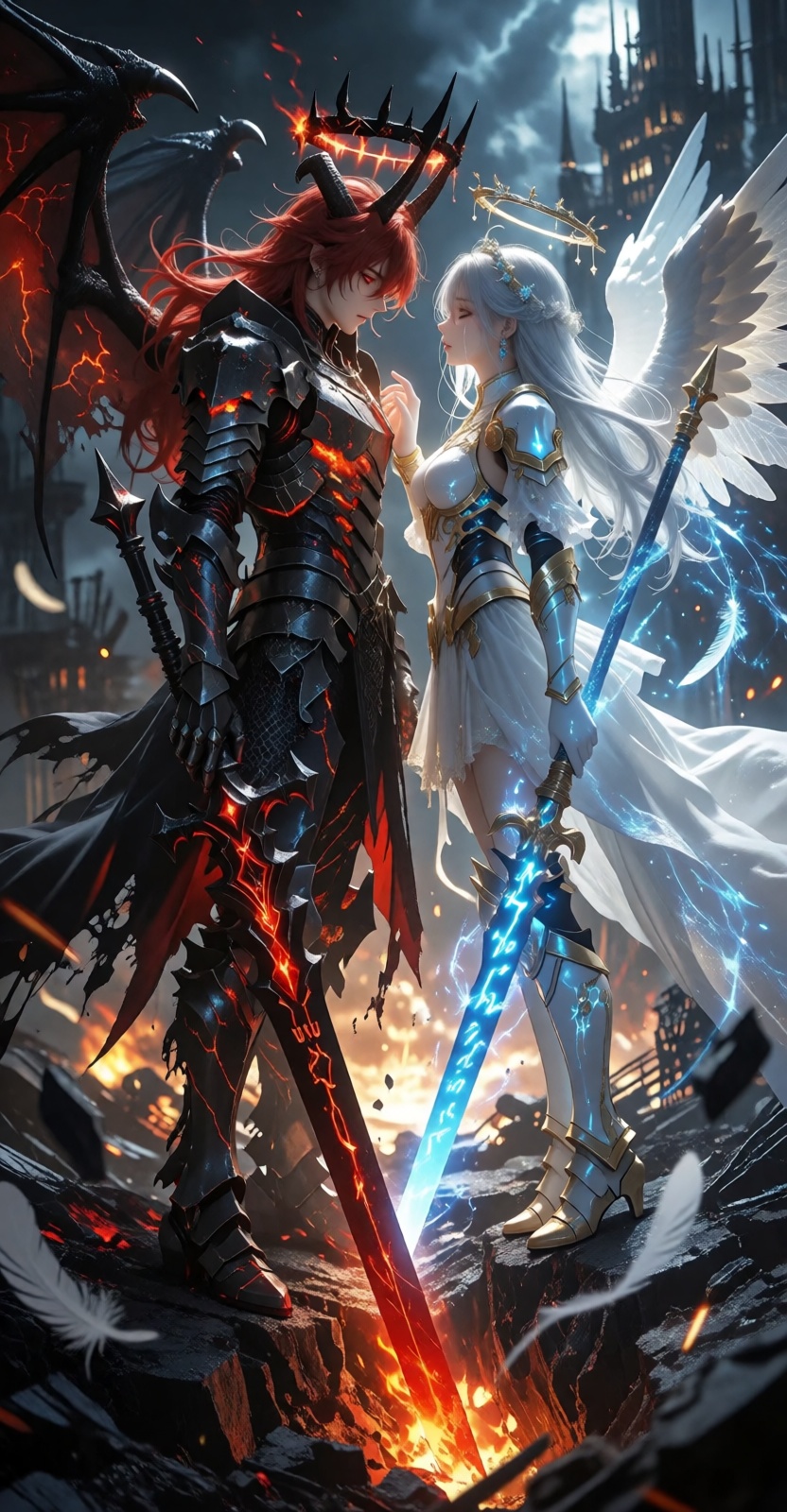1boy,  1girl,  demon king on Tensor.Art
