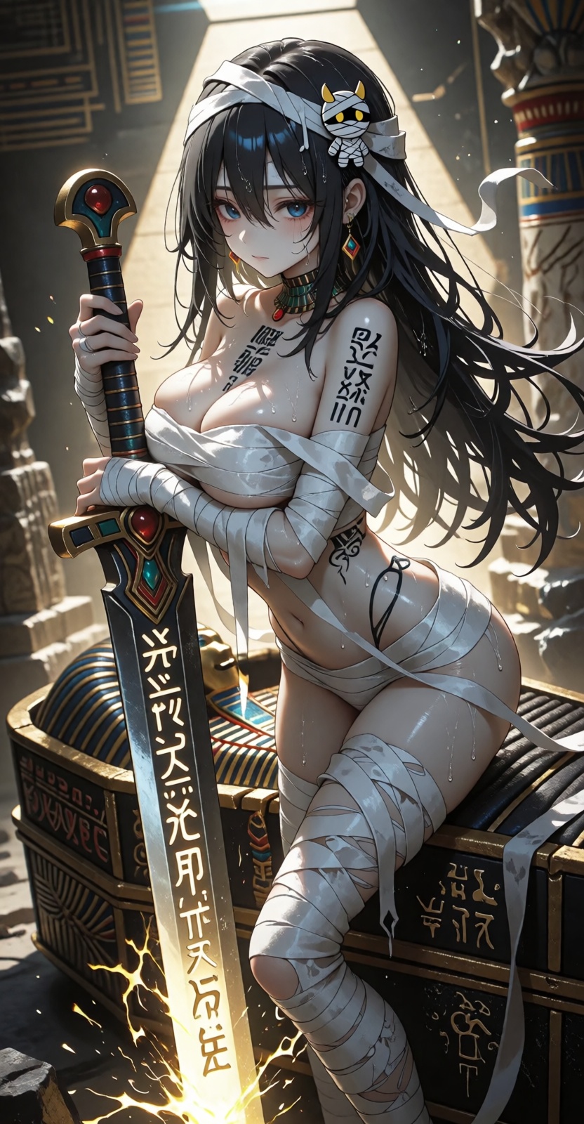 1girl,  mummy Queen,  (elegant style) on Tensor.Art