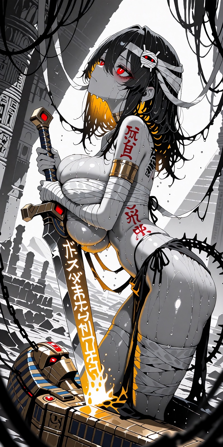 1girl,  mummy Queen,  (elegant style) on Tensor.Art