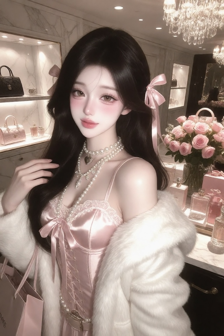 1 girl,  douyin makeup,  porcelain skin on Tensor.Art
