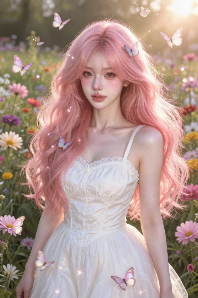 (masterpiece),  1girl,  rose pink hair on Tensor.Art