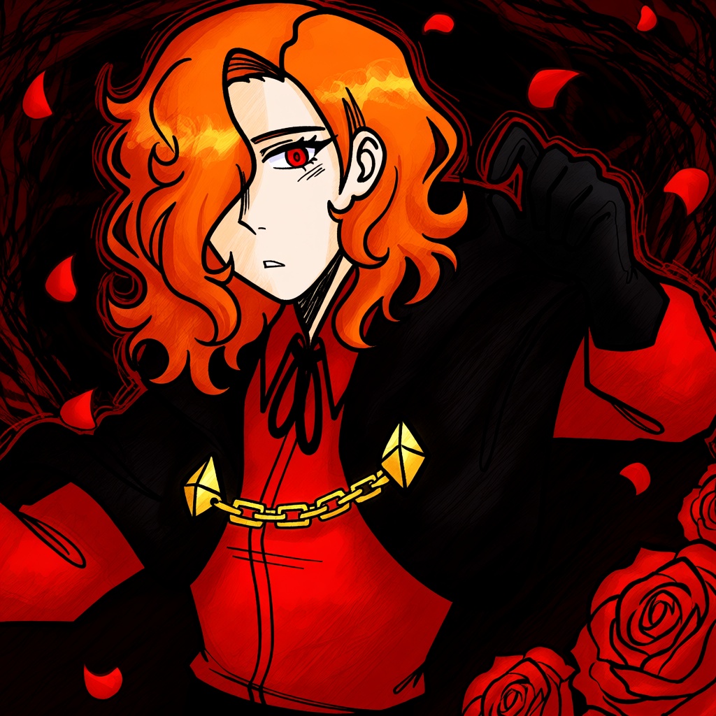 orange hair,  medium hair,  wavy hair on Tensor.Art
