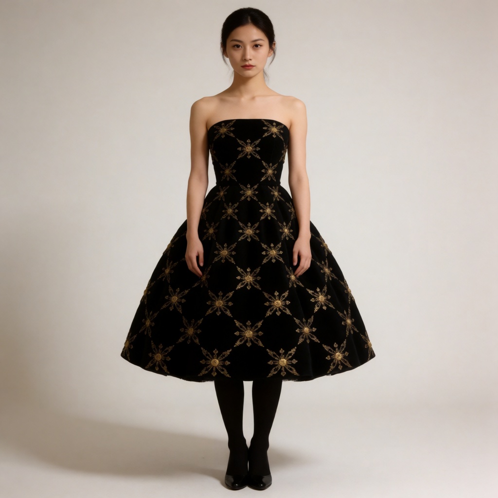 Guy Bourdin's surreal advertising sense,  KPOP model,  Alexander McQueen couture dress by 星光花园 on Tensor.Art