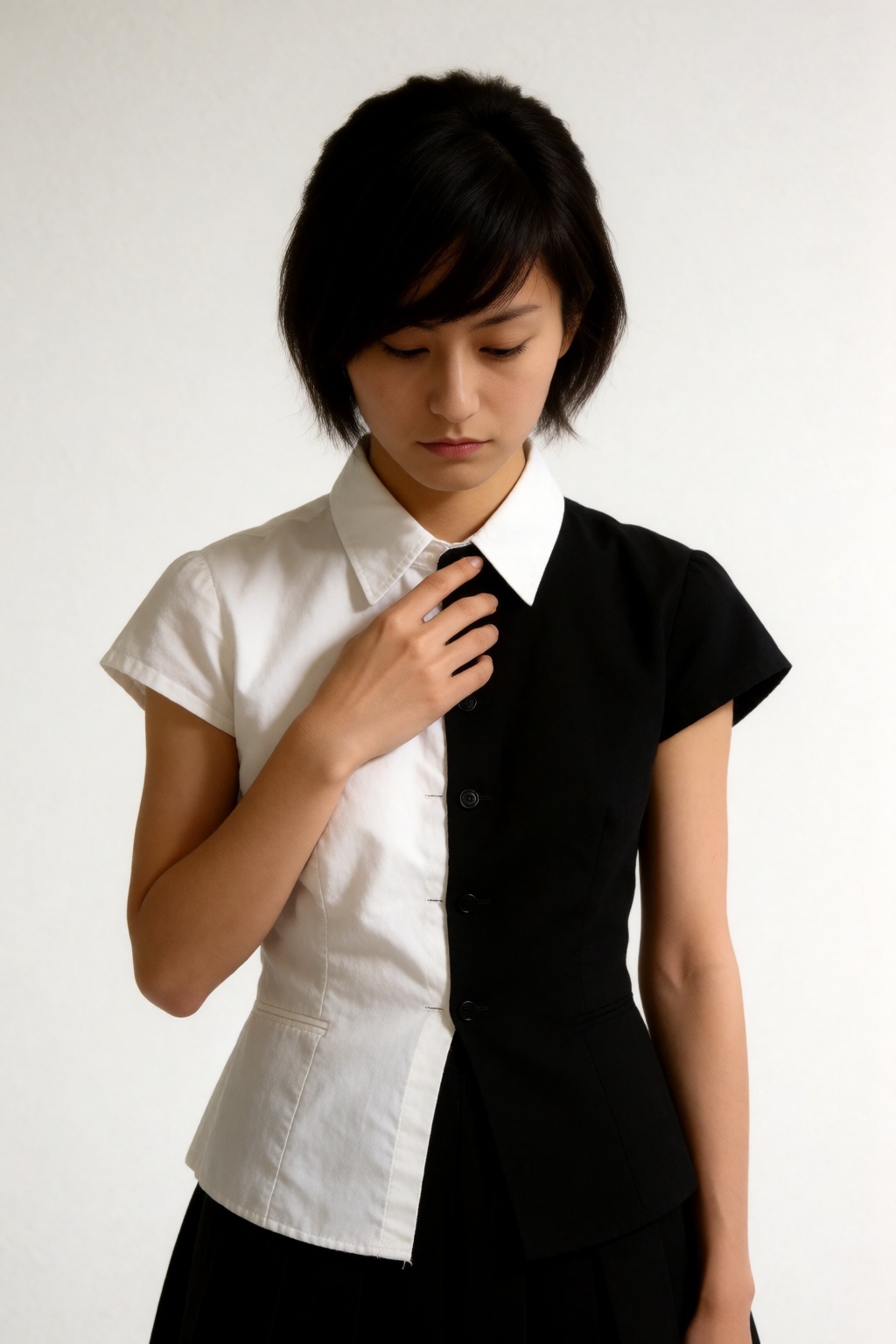 川端康成留白构图,  日系少女,  Rei Kawakubo解构剪裁 by 星光花园 on Tensor.Art