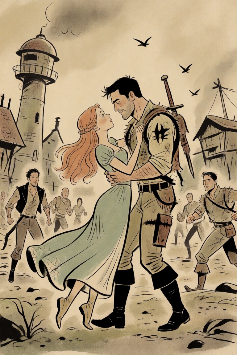 post-apocalyptic romance on Tensor.Art