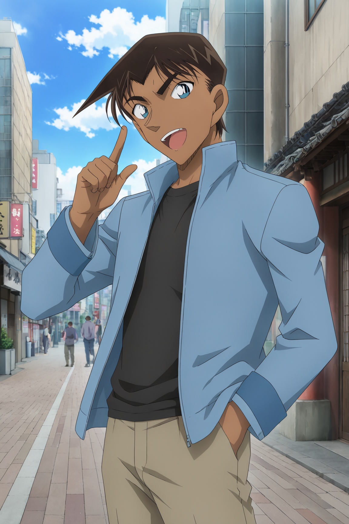 1boy,  Heiji_Hattori,  brown hair on Tensor.Art