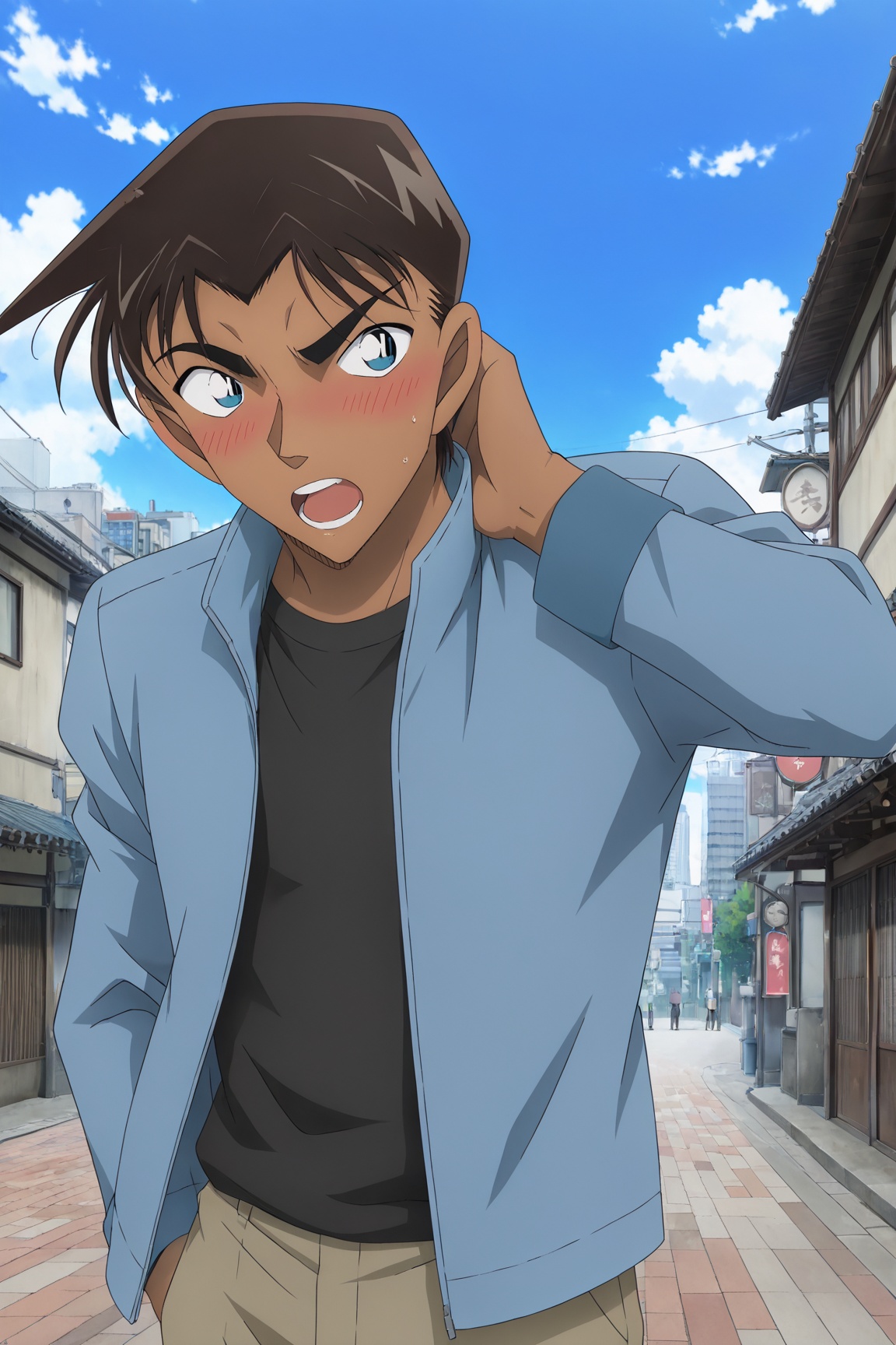 1boy,  Heiji_Hattori,  brown hair on Tensor.Art