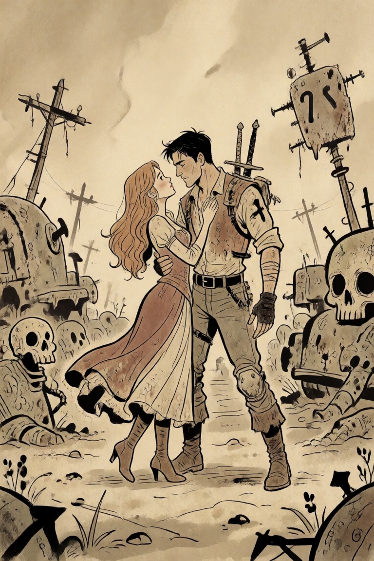 post-apocalyptic romance on Tensor.Art