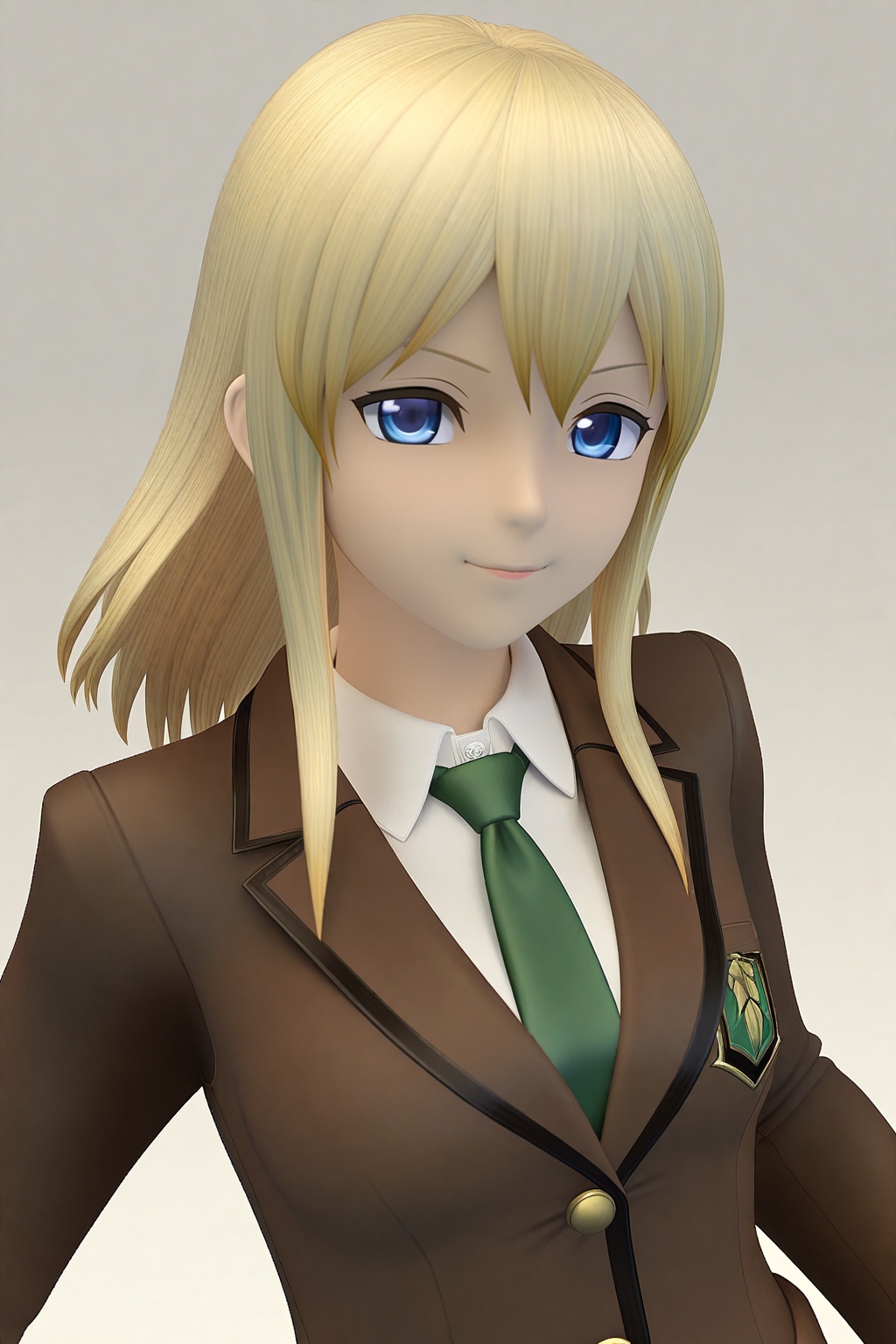 (bambinaart,  3d),  1girl with blonde hair and blue eyes in a cute solo pose on Tensor.Art