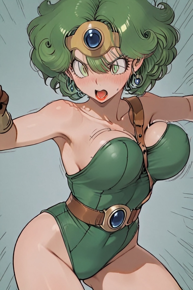 Green leotard,  dq4_sofia,  SHIMERU FUBATA on Tensor.Art