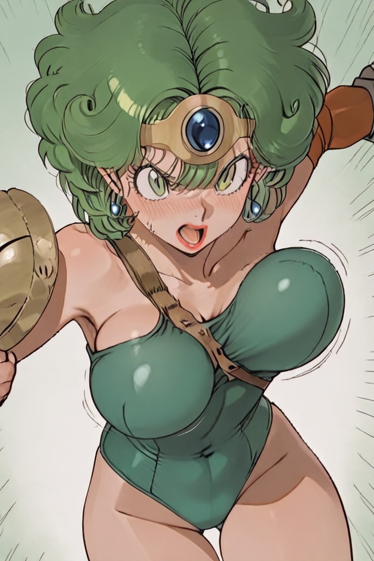 Green leotard,  dq4_sofia,  SHIMERU FUBATA on Tensor.Art