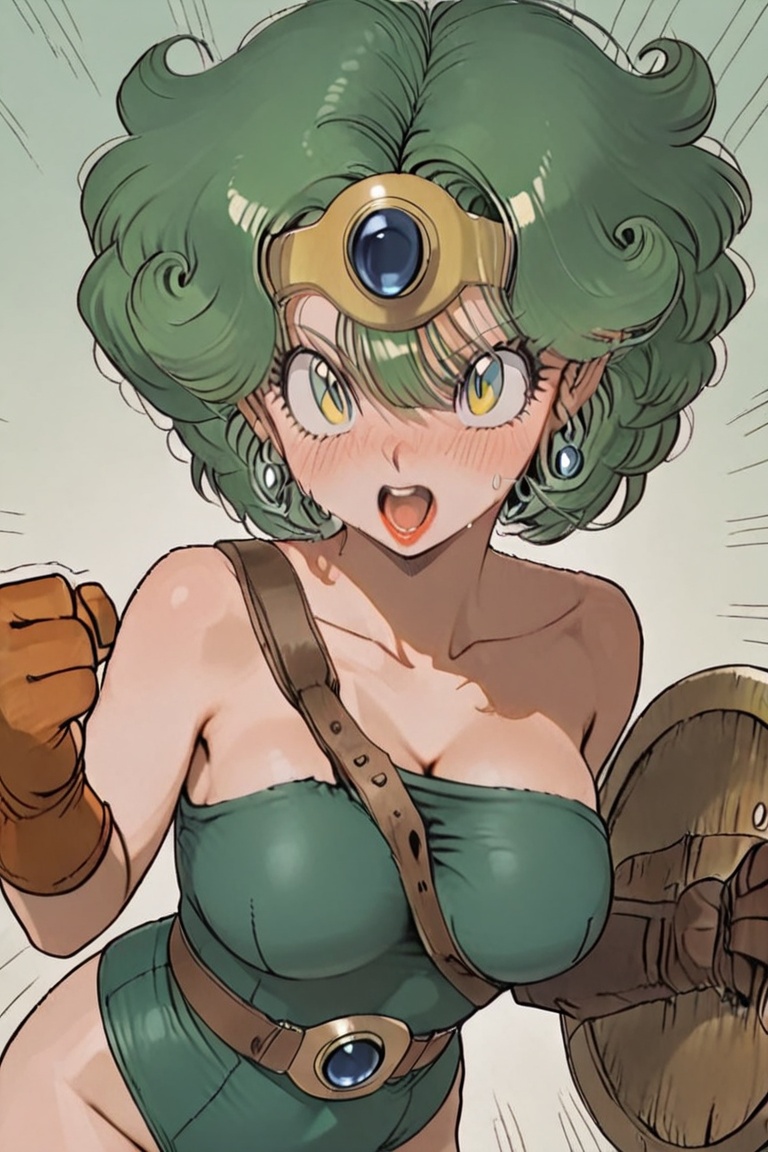 Green leotard,  dq4_sofia,  SHIMERU FUBATA on Tensor.Art
