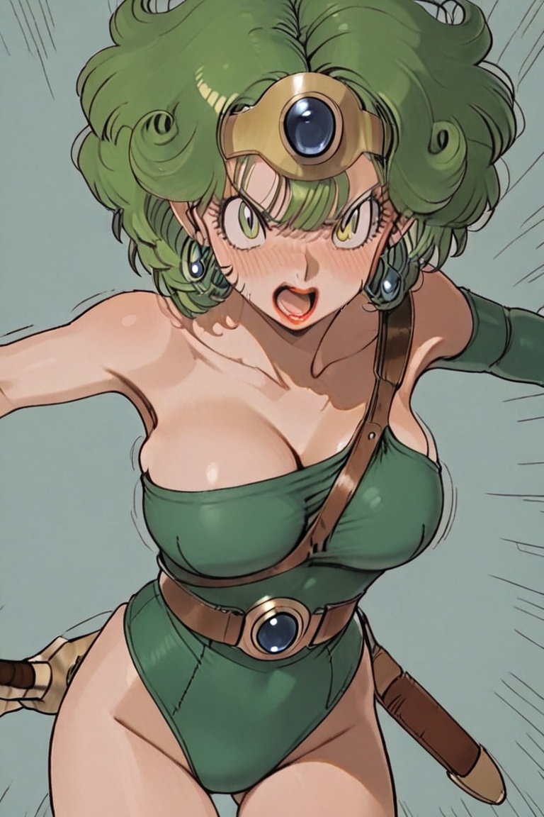 Green leotard,  dq4_sofia,  SHIMERU FUBATA on Tensor.Art