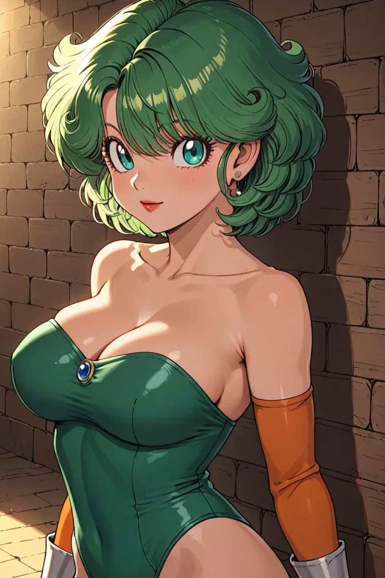 Green leotard,  dq4_sofia,  SHIMERU FUBATA on Tensor.Art