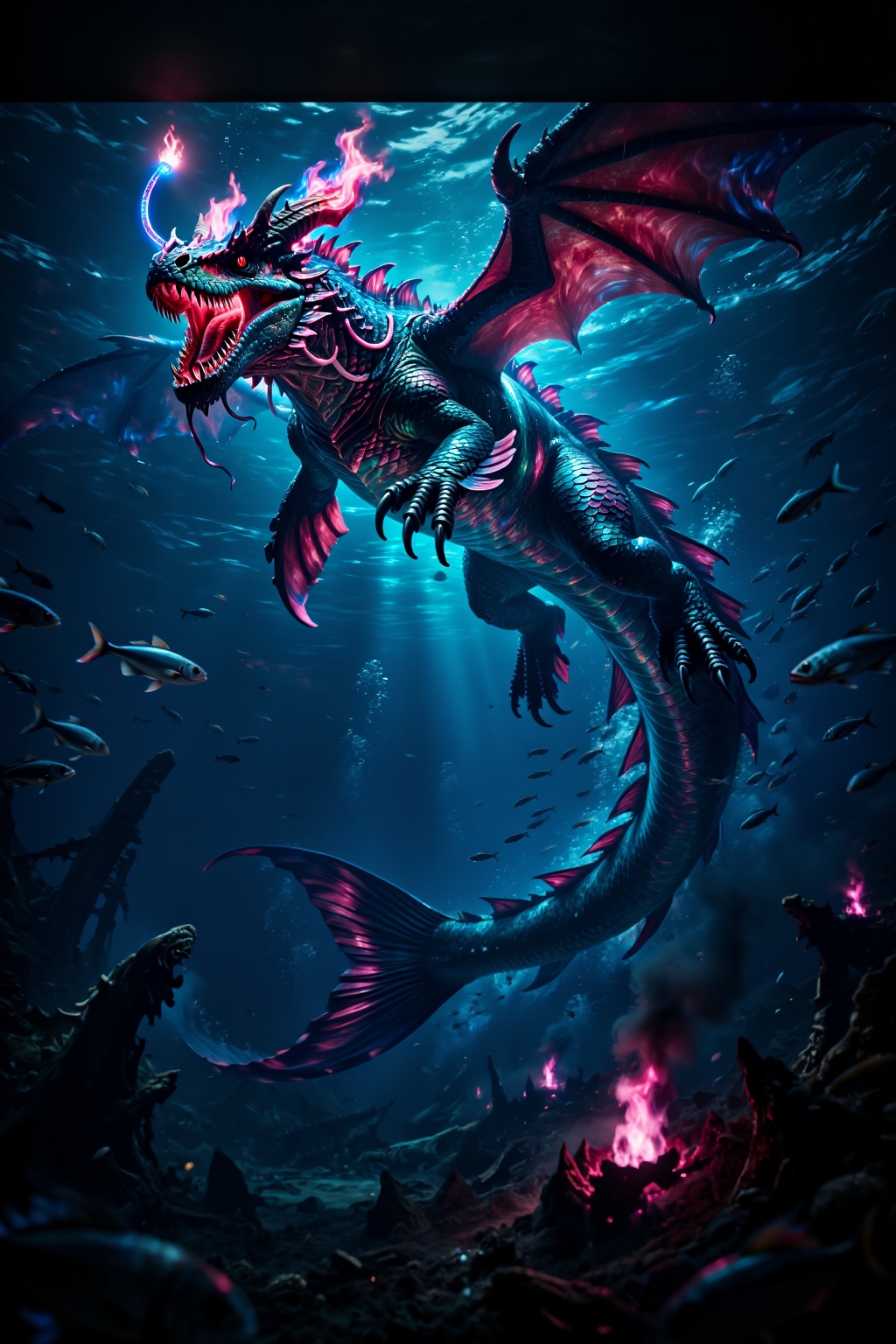 Superior Quality. Inspiration: The Second Deadly Sin: "Envy"—Leviathan. Description: A colossal ancient aquatic behemoth n...