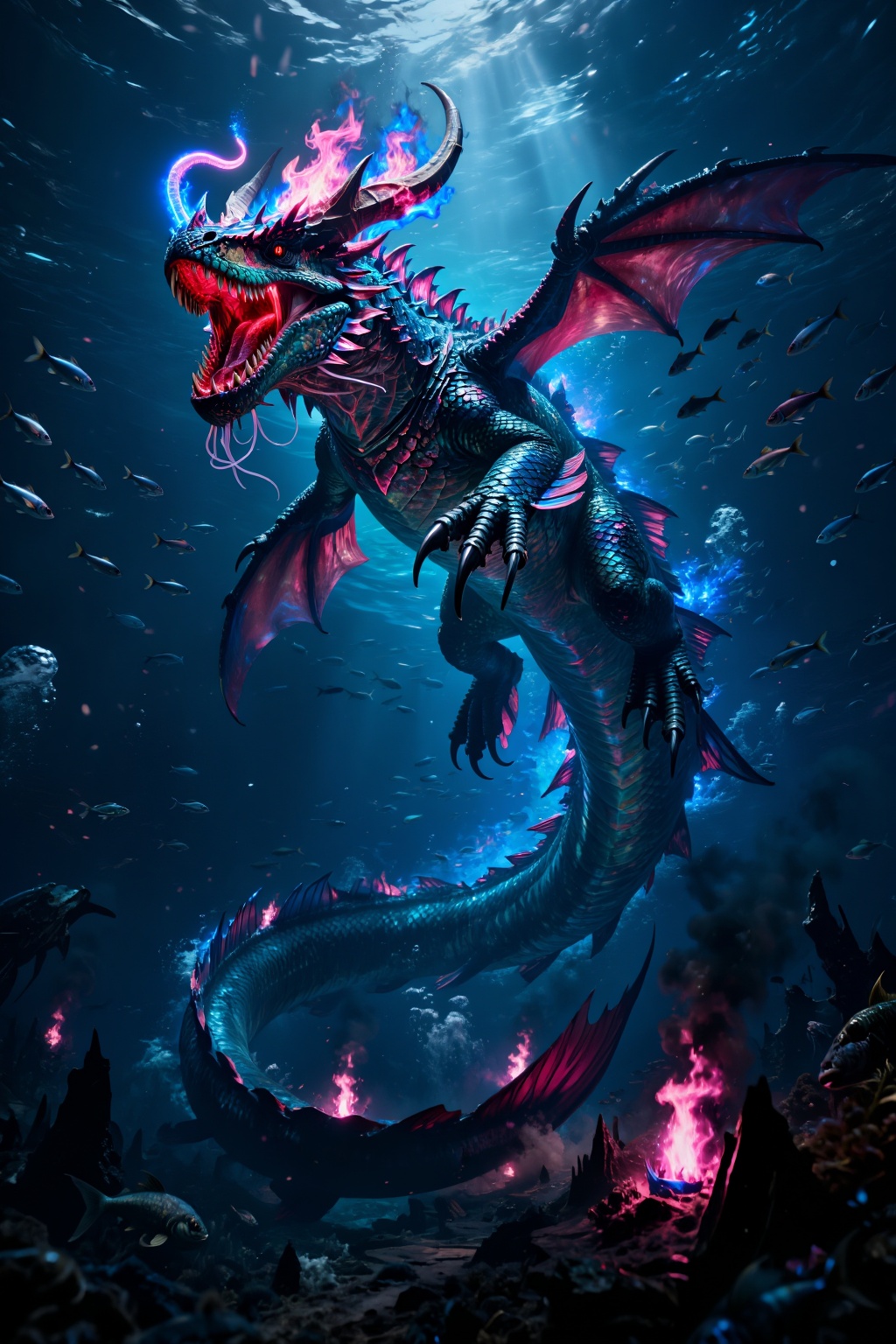 Superior Quality. Inspiration: The Second Deadly Sin: "Envy"—Leviathan. Description: A colossal ancient aquatic behemoth n...