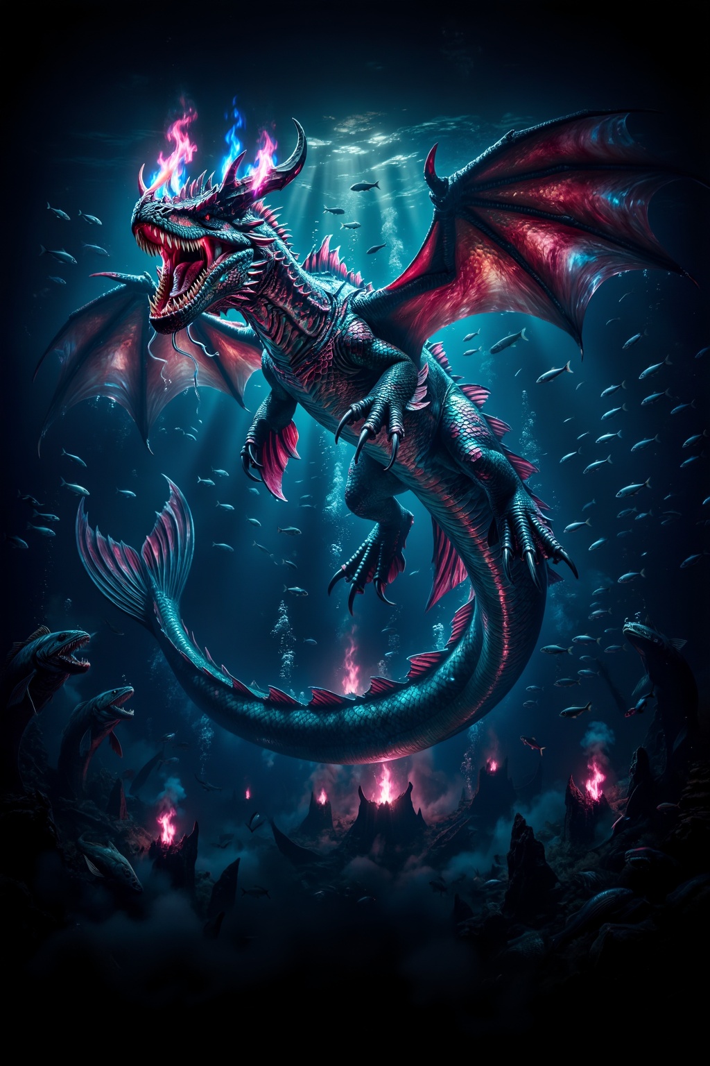 Superior Quality. Inspiration: The Second Deadly Sin: "Envy"—Leviathan. Description: A colossal ancient aquatic behemoth n...