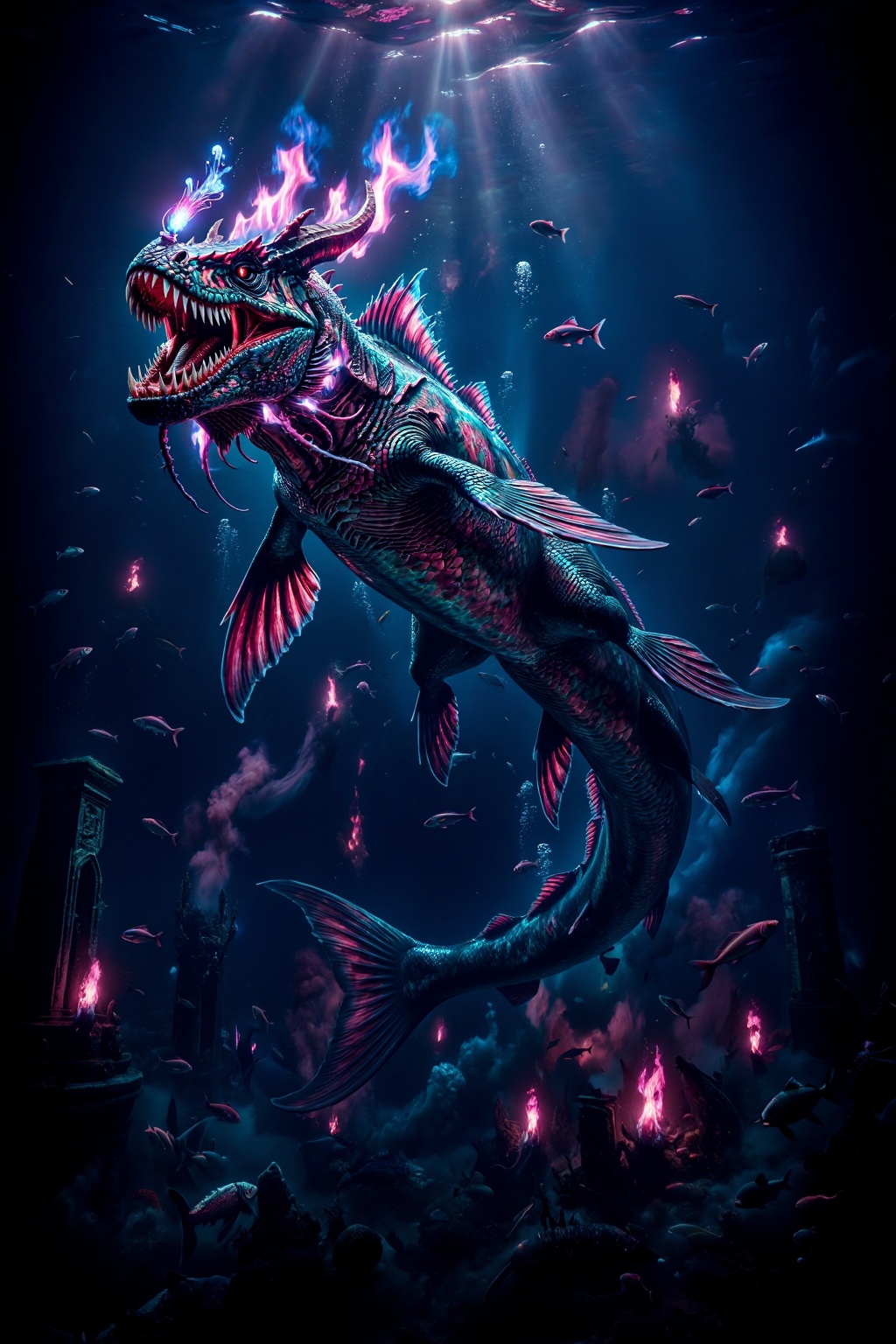 Superior Quality. Inspiration: The Second Deadly Sin: "Envy"—Leviathan. Description: A single ancient aquatic behemoth nam...