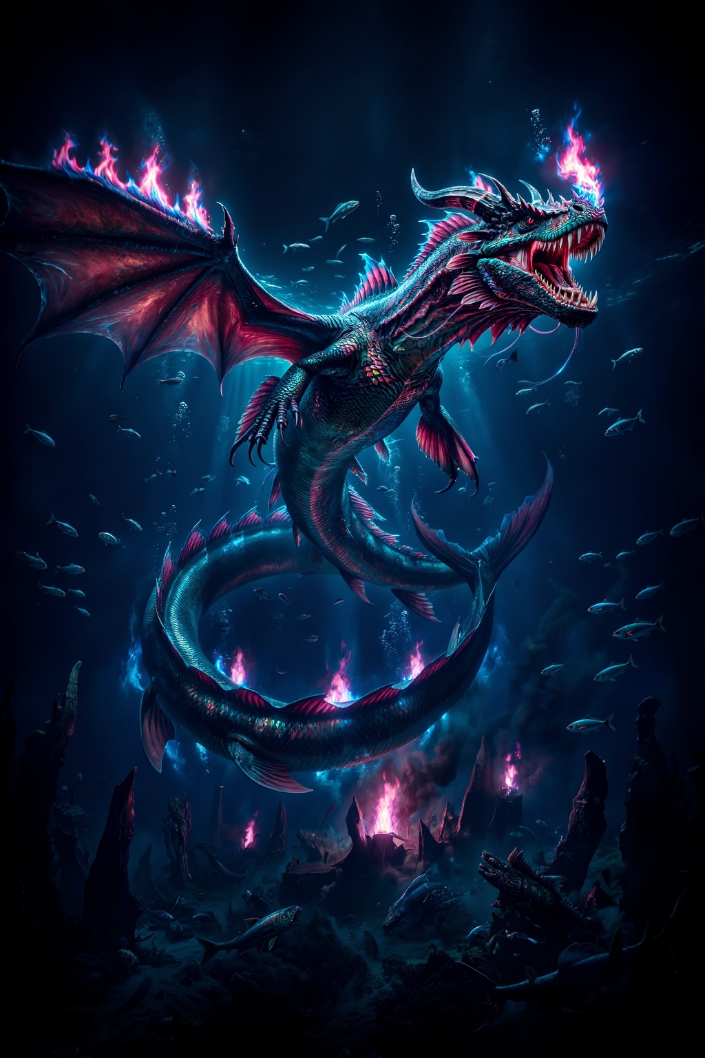 Superior Quality. Inspiration: The Second Deadly Sin: "Envy"—Leviathan. Description: A colossal ancient aquatic behemoth n...