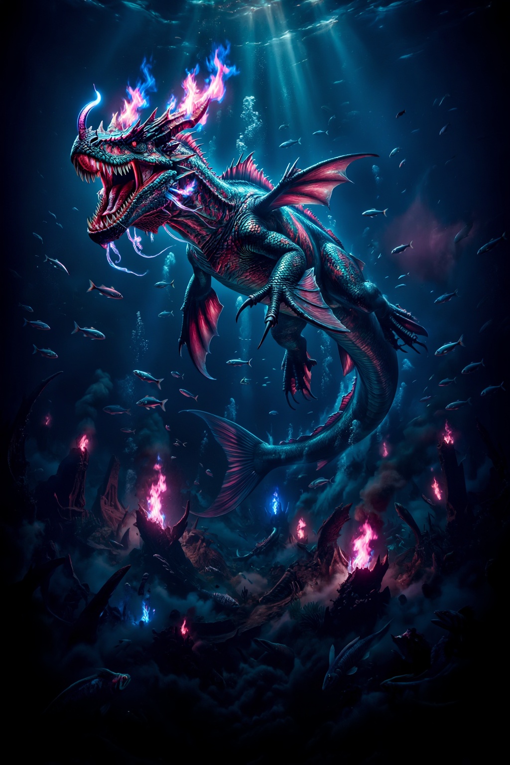 Superior Quality. Inspiration: The Second Deadly Sin: "Envy"—Leviathan. Description: A colossal ancient aquatic behemoth n...