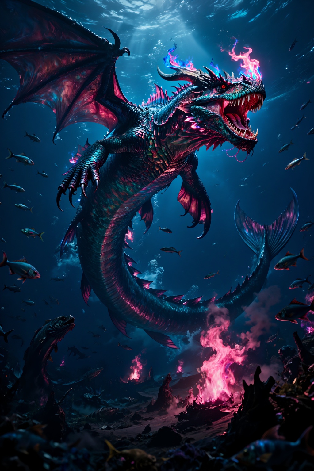 Superior Quality. Inspiration: The Second Deadly Sin: "Envy"—Leviathan. Description: A colossal ancient aquatic behemoth n...