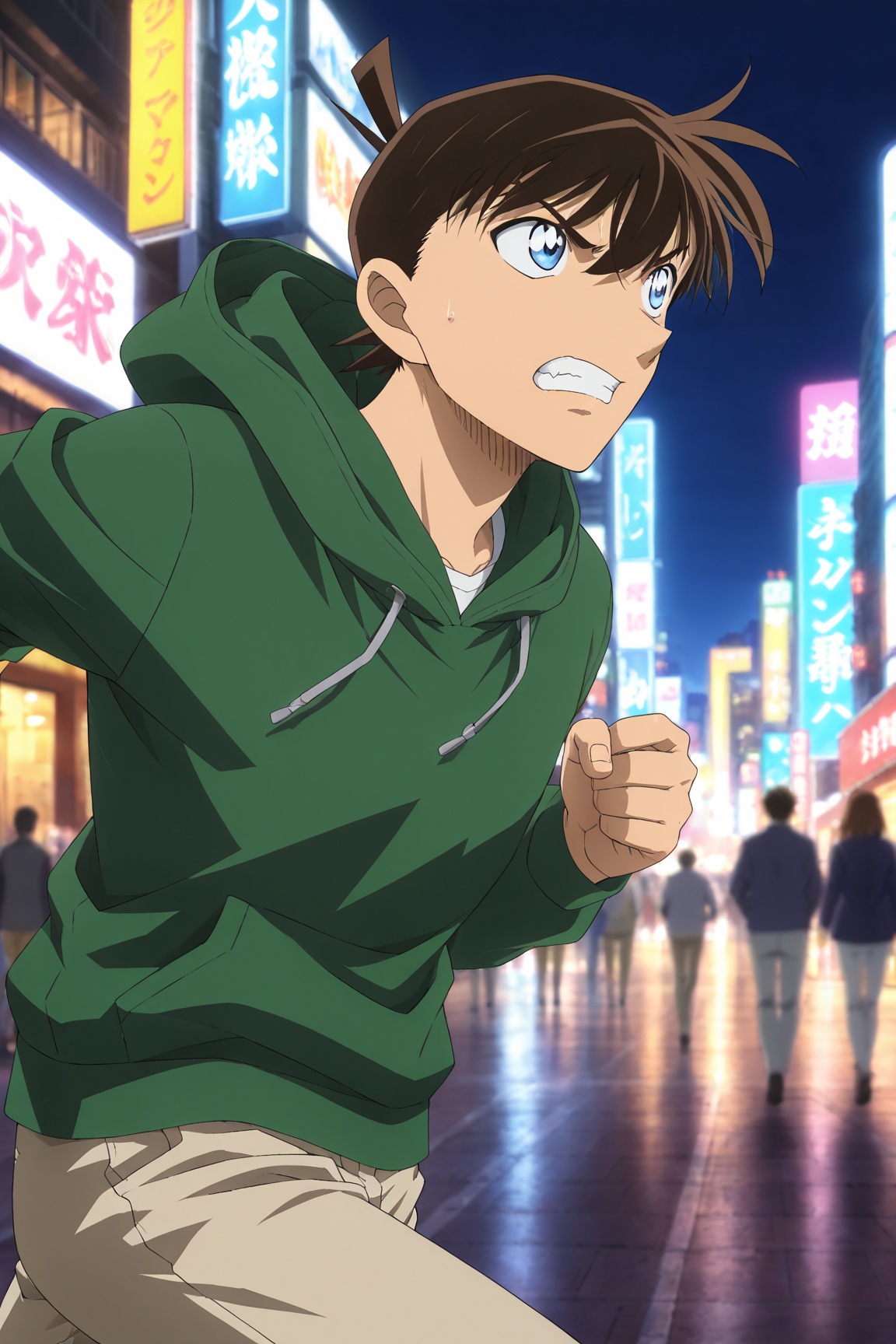 1boy,  Shinichi_kudo,  brown hair on Tensor.Art