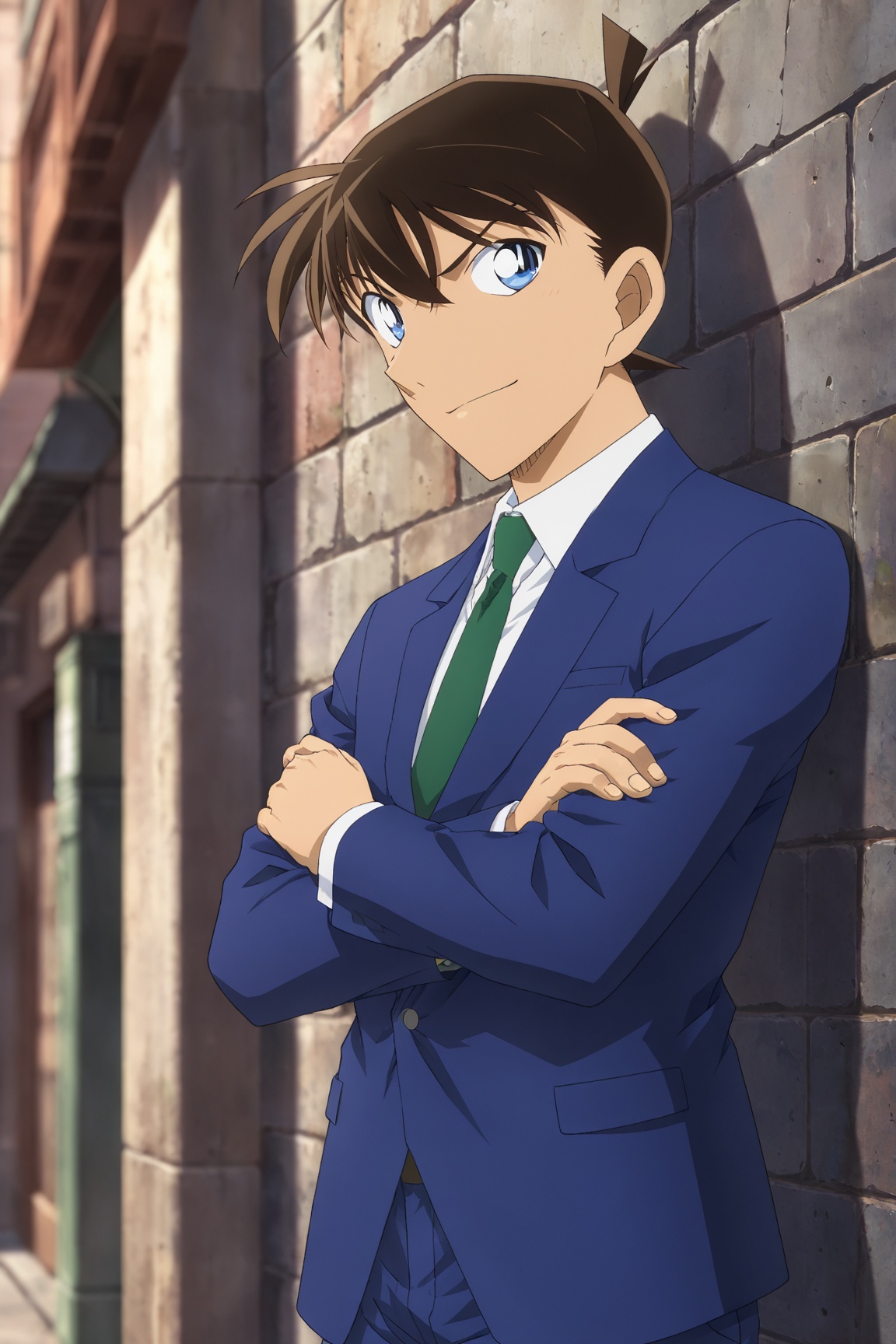 1boy,  Shinichi_kudo,  brown hair on Tensor.Art