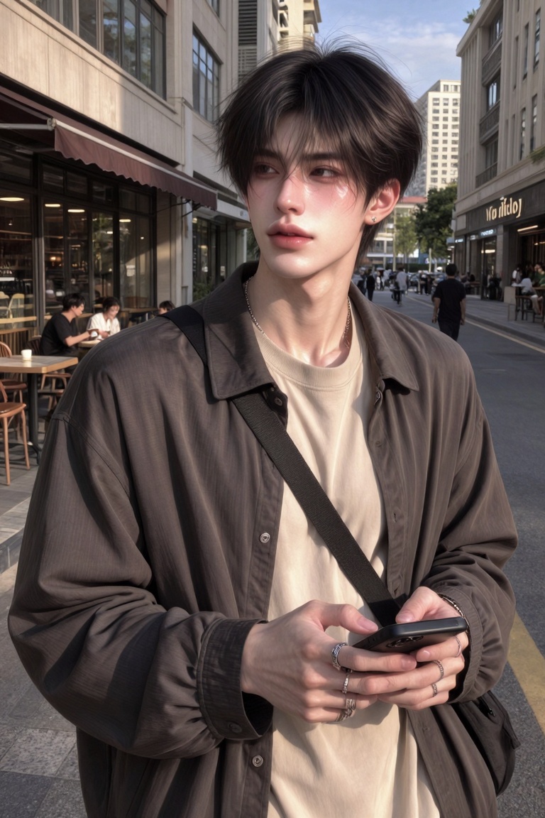 1man,  solo,  handsome young man on Tensor.Art