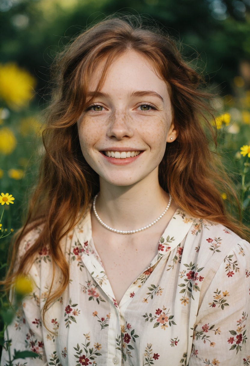 RAW ultra-realistic outdoor portrait photograph of a young ***** fair-skinned European woman,  approximately 21–25 years o...
