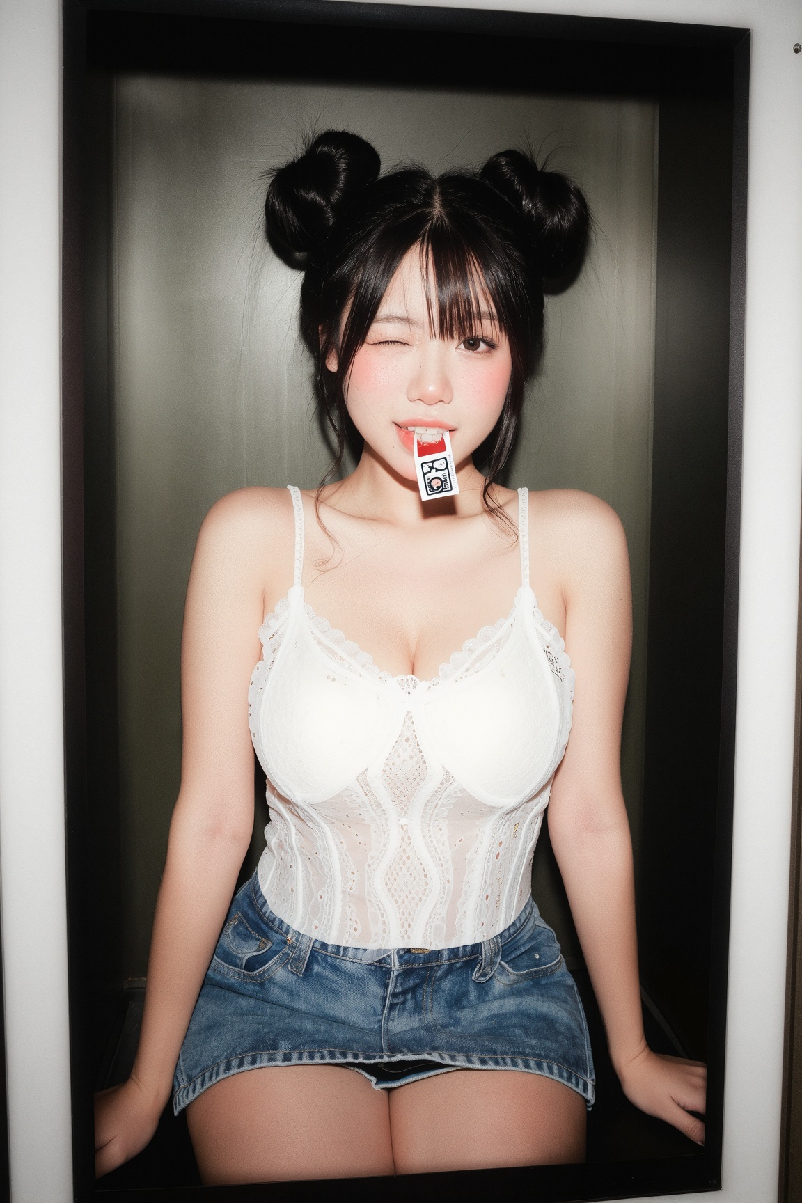 An East Asian woman,  20 years old,  Y2K aesthetic on Tensor.Art