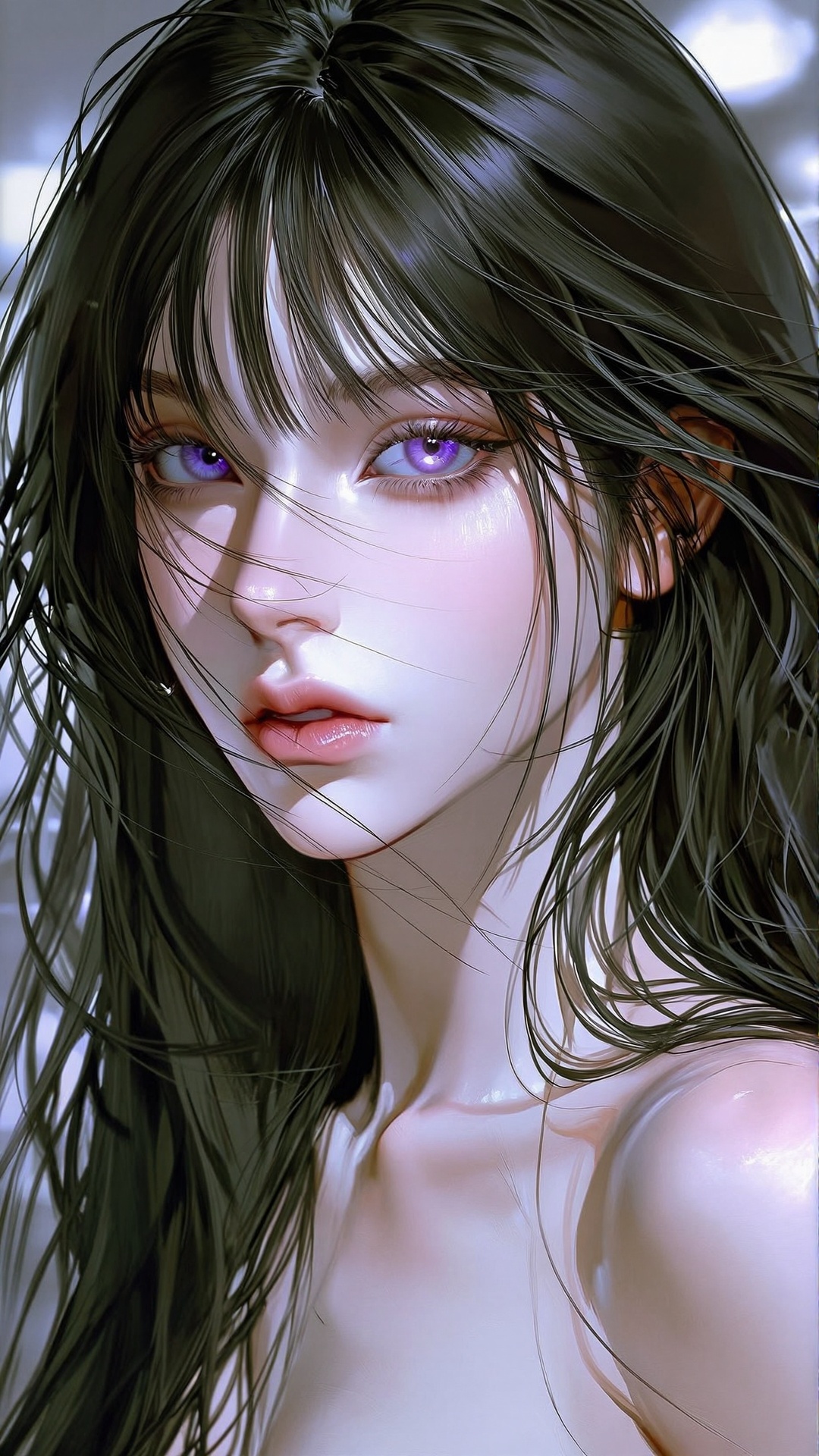 A beautiful woman with a beautiful face,  cold expression,  radiant complexion on Tensor.Art