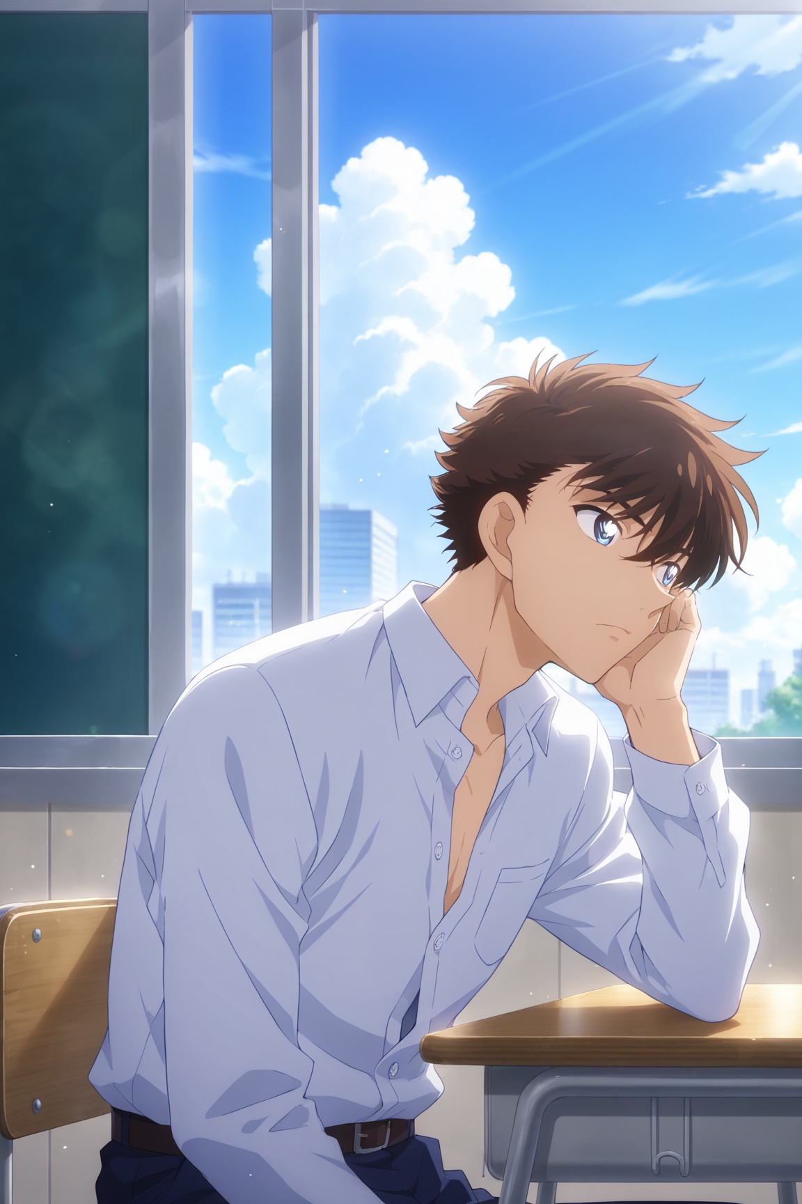1boy,  Kaito_Kuroba,  brown hair on Tensor.Art