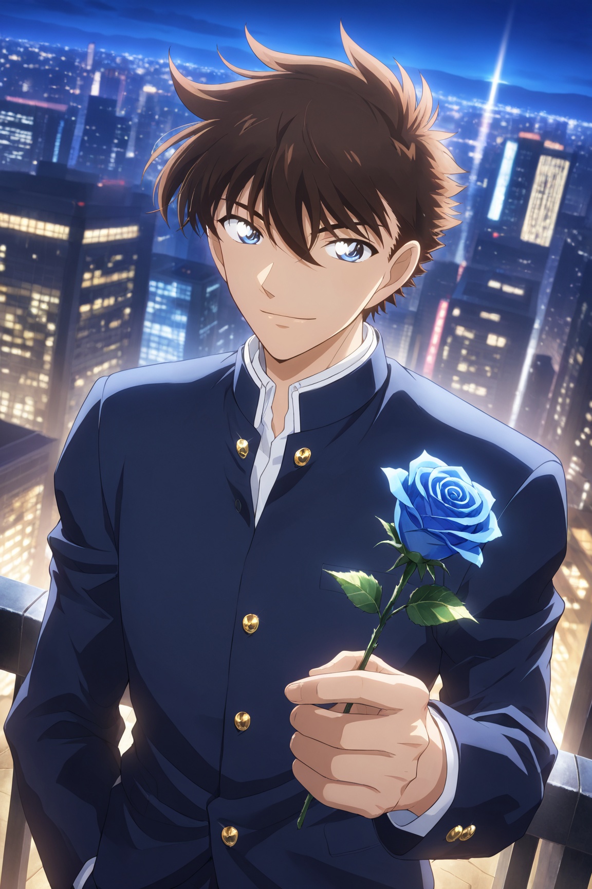 1boy,  Kaito_Kuroba,  brown hair on Tensor.Art