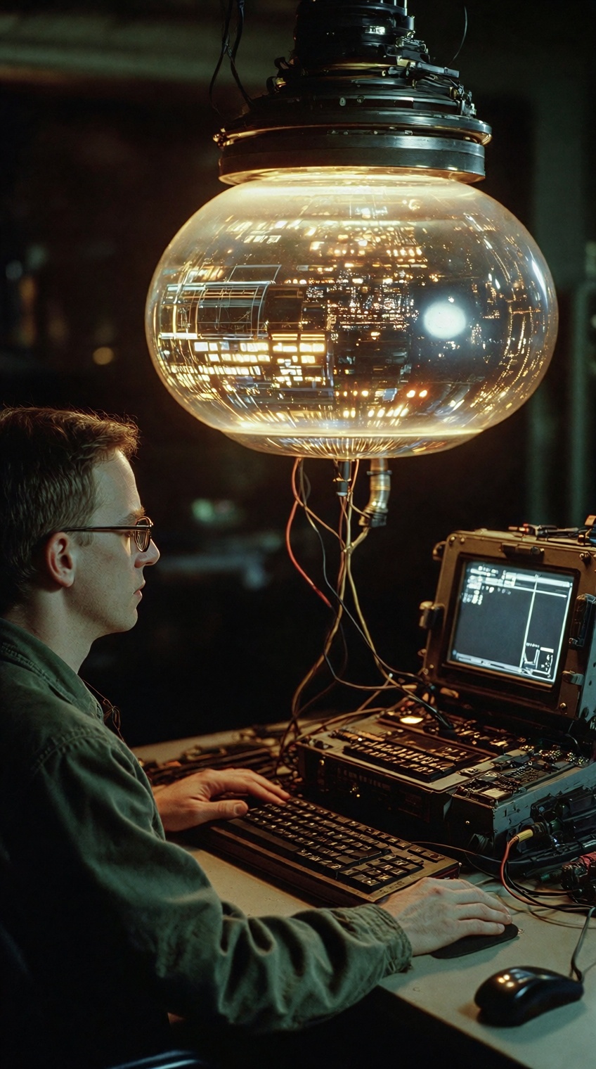 @sci_mood,  Man in glasses,  Works at keyboard on Tensor.Art