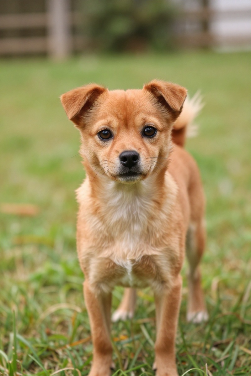 outdoor,  front view,  orange small dog on Tensor.Art
