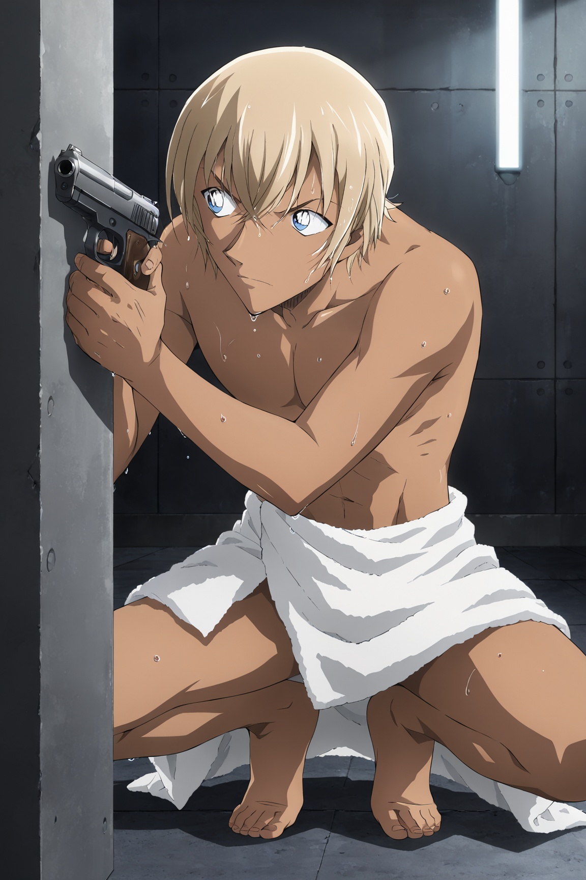1boy,  Rei_amuro,  blonde hair on Tensor.Art